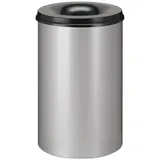 Proregal Selbstlöschender Papierkorb & Abfallsammler Aus Metall 110 Liter HxØ 72 x 47 cm Alu Grau & Kopfteil Schwarz