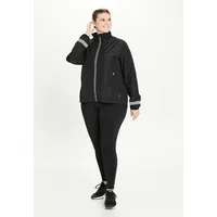 Q by Endurance "VENEE", Damen, Gr. 48, schwarz, 100% Polyester, bedruckt, unifarben, normal, hoch geschlossener Ausschnitt, Jacken, in großen Großen verfügbar