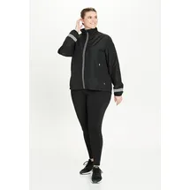 Q by Endurance "VENEE", Damen, Gr. 48, schwarz, 100% Polyester, bedruckt, unifarben, normal, hoch geschlossener Ausschnitt, Jacken, in großen Großen verfügbar