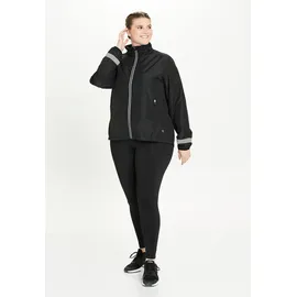 Q by Endurance "VENEE", Damen, Gr. 48, schwarz, 100% Polyester, bedruckt, unifarben, normal, hoch geschlossener Ausschnitt, Jacken, in großen Großen verfügbar