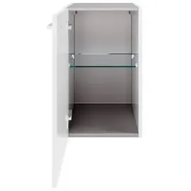 Fackelmann Waschbeckenunterschrank Verona 35 x 57,5 x 39,7 cm Weiß Hochglanz