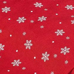Dekostoff "Schneekristalle", rot, 180 cm