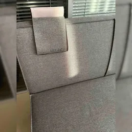 RODNIK Eckbank Look in grau, Sitzbank, Polsterbank mit Stauraum Truhenbank 167x120 cm kurzer Schenkel rechts)