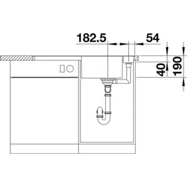 Blanco Axia III 5 S-F felsgrau + Excenterbetätigung + InFino + Glasschneidbrett