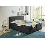 Home Affaire Boxspringbett HOME AFFAIRE "Eliana", grau (anthrazit), B:167cm L:230cm, Komplettbetten, Boxspringbett, inkl. Topper, in 4 Breiten, 3 Matratzenarten und 2 Härtegraden
