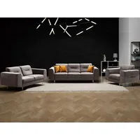 Beautysofa Polstergarnitur im modernen Stil auf hohen Metallbeinen VENEZIA, (Sessel + 2-Sitzer Sofa + 3-Sitzer Sofa im modernes Design), mit Metallbeine, Couchgarnituren aus Velours