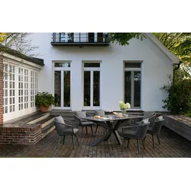 bene living Diningsessel Cadiz Rope mit Kissen light grey
