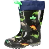 LICO Powerlight W Blinky Gummistiefel, Marine/Orange/Grün, 33 EU