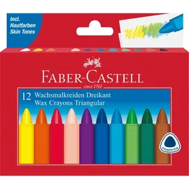 Faber-Castell Wachsmalkreide 12 St. sortiert