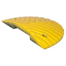 MORAVIA Fahrbahnschwelle TOPSTOP-20-RE gelb Abschlusselement mit Nut 400 x 200 x 50 mm(L x B x H)
