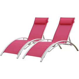 Happy Garden Galapagos Liegestühle 178 x 64 x 87 cm Rosa