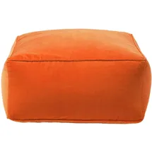 Homescapes Sitzpouf orange – Sitzsack Eckig, 60x60x27 cm,
