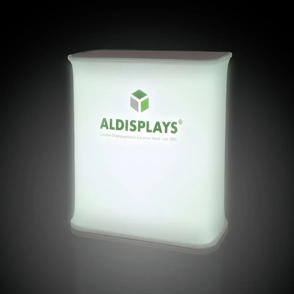 Textil LED Promotiontheke No-Frame Fold mit LED Beleuchtung