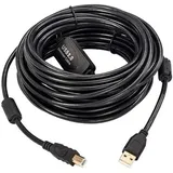 MicroConnect USB-A auf USB-B 10 m Schwarz