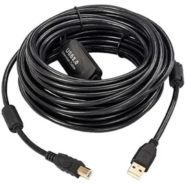 MicroConnect USB-A auf USB-B 10 m Schwarz