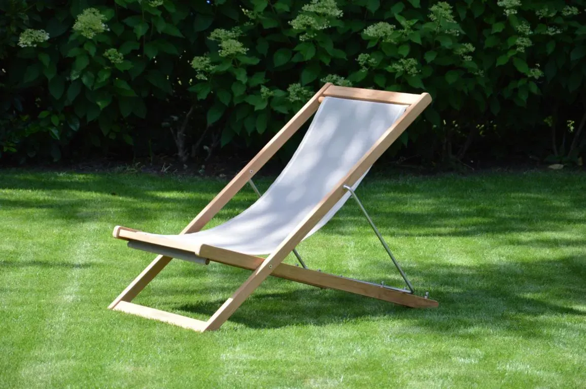 Outdoor Deckchair Nizza weiß