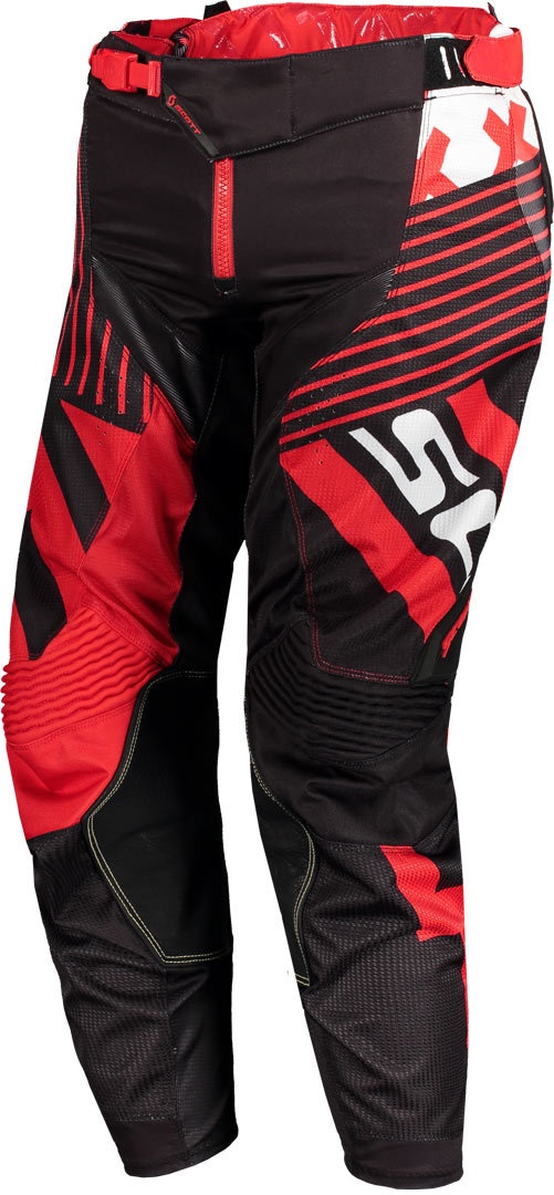 Scott 450 Patchwork Motorcross broek, zwart-rood, 28 Voorman