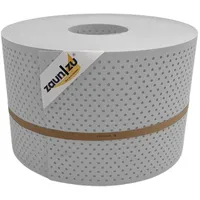 zaunzu® zaunzu Sichtschutzstreifen PP Premium Gelocht 15 Prozent Streifen Lichtgrau 50m