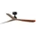 faro BARCELONA Rocker 132 cm Deckenventilator Schwarz/Nussbaum