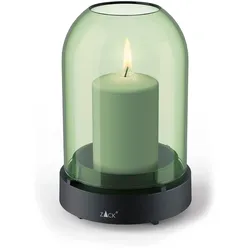 ZACK Windlicht TREVO Borosilikatglas grün getönt, 15 cm hoch