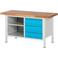 Stier Höhenverstellbare Werkbank Premium mit 3 Schubladen und einem