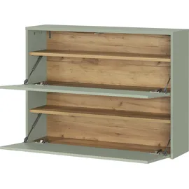 Germania Binetto 99 x 74 x 27 cm Schuhschrank mit Push-to-open Technik / grün