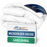 DormiGood Premium Mikrofaserdecke | 135x200 cm | Bettdecke | 135x200 | Decke aus 100% atmungsaktiver Microfaser | 135/200 | Herbst | Frühling | ... Weiß