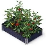 Noor upyardTM Hochbeet 120 x 80 x 15 cm Schwarz