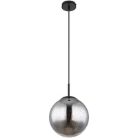 GLOBO Hängelampe Glas rauch, Sternen-Effekt, Höhenverstellbar, - Grau