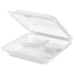 Contacto Menüschale Eco-Takeout 23 x 23,5 x 6,5 cm, weiß