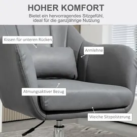 Homcom Drehstuhl Polyester Grau