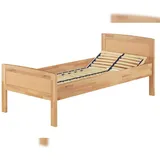 Erst-Holz Einzelbett Buche hohes Seniorenbett 90x220 Überlänge V-60.72-09-220 Federholzrahmen und Matratze inkl.
