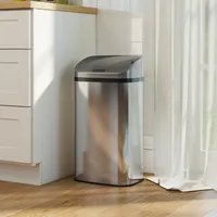 HOMCOM Mülleimer mit Sensor 48L Abfalleimer mit Automatischer Schließfunktion