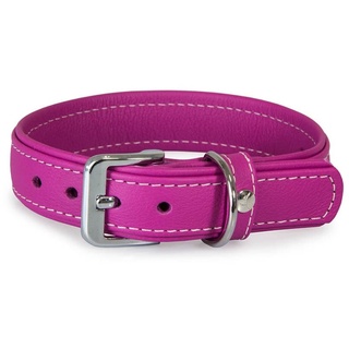 Das Lederband Barcelona Halsband Rose-Violet 30mm x 50cm
