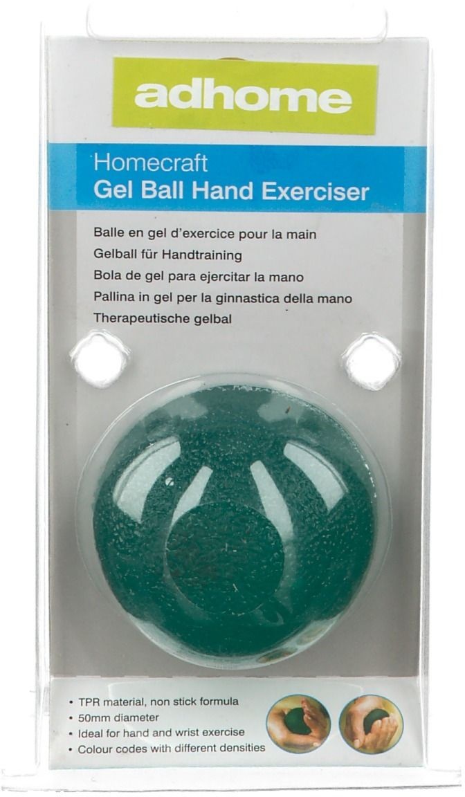 Adhome Homecraft Balle en gel d'exercice pour la main vert 5 cm 1 pc(s) Ball new