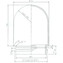 Ersatzglas opal sym direkt Glas