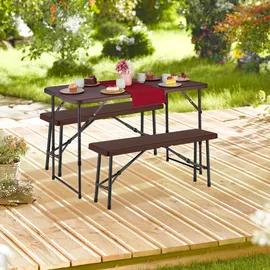 Relaxdays Campingtisch klappbar Braun