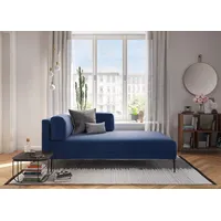 Recamiere ANDAS "Bihult" Sofas Gr. B/H/T: 210cm x 89cm x 104cm, Samtcord, Armlehne links, blau Armlehne links oder rechts bestellbar