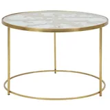 Natur24 Tavolo Gold Glas 60 x 60 x 41 cm