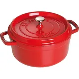 Staub Cocotte 26 cm rund kirschrot