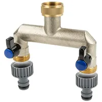 tecuro 2-Wege Verteilerstück 3/4 Zoll Messing