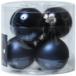 Christbaumkugeln - Weihnachtsbaumkugeln - Glas - D: 8cm - glänzend/matt - dunkel...