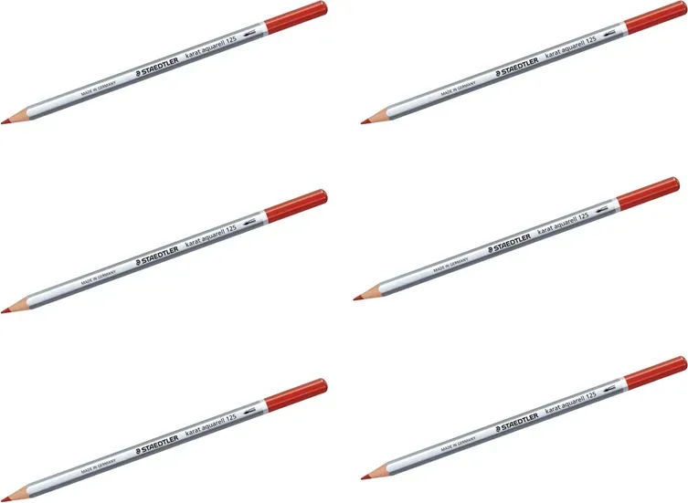 karat® Aquarell Buntstift - Karminrot, 6 Stück