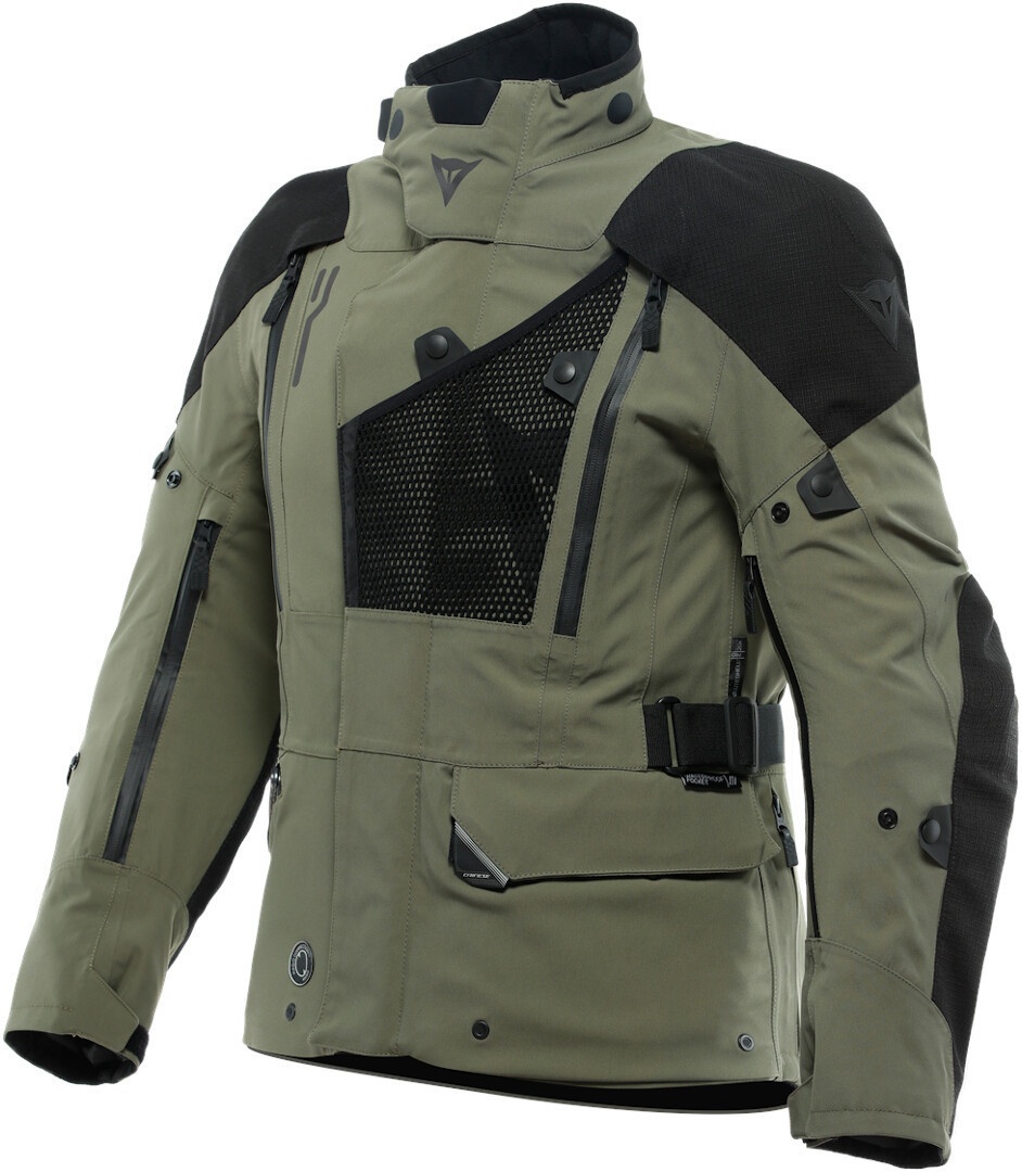 Dainese Hekla Absoluteshell Pro 20K D-Dry Motorfiets textiel jas, zwart-groen, 48