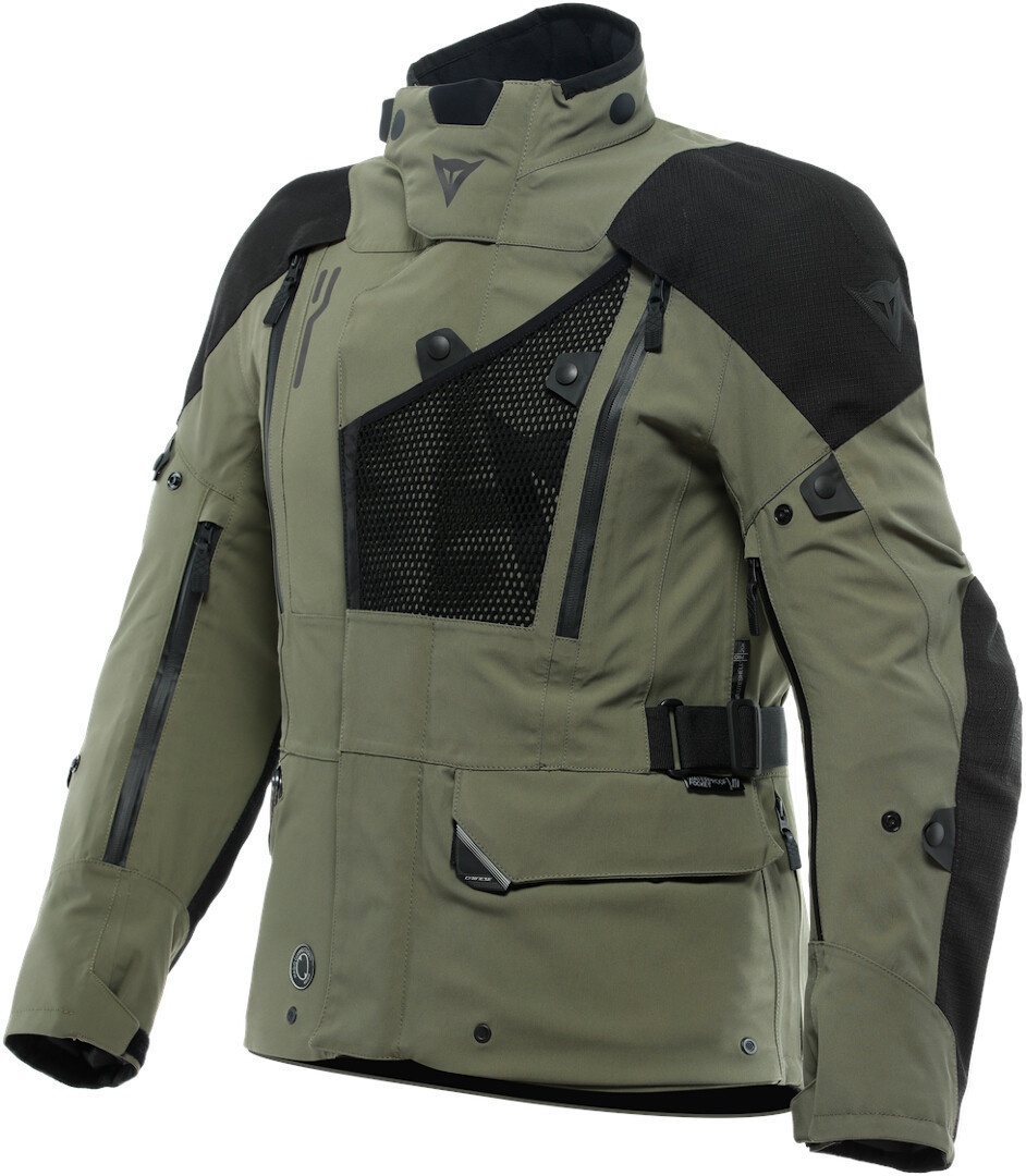 Dainese Hekla Absoluteshell Pro 20K D-Dry Motorfiets textiel jas, zwart-groen, 48 Voorman