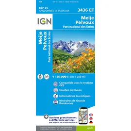 IGN Frankreich Meije Pelvoux. PN des Ecrins 1:25 000 (TOP 25)
