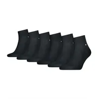 Tommy Hilfiger Kurzsocken TH MEN QUARTER 6P ECOM (6-Paar, 6 Paar) mit Logostickerei schwarz 39-42