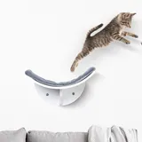 PawHut Katzenbett Wandmontage Plüschauflage Grau 41 X 28 X 21 Cm -