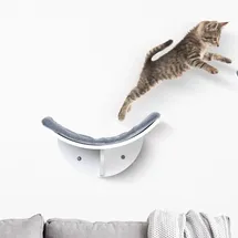PawHut Katzenbett Wandmontage Plüschauflage Grau 41 X 28 X 21 Cm -
