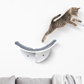 PawHut Katzenbett Wandmontage Plüschauflage Grau 41 X 28 X 21 Cm -